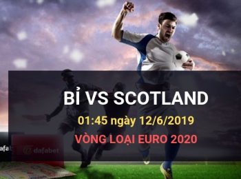 Bỉ vs Scotland: Kèo bóng đá Dafabet ngày 12/06/2019