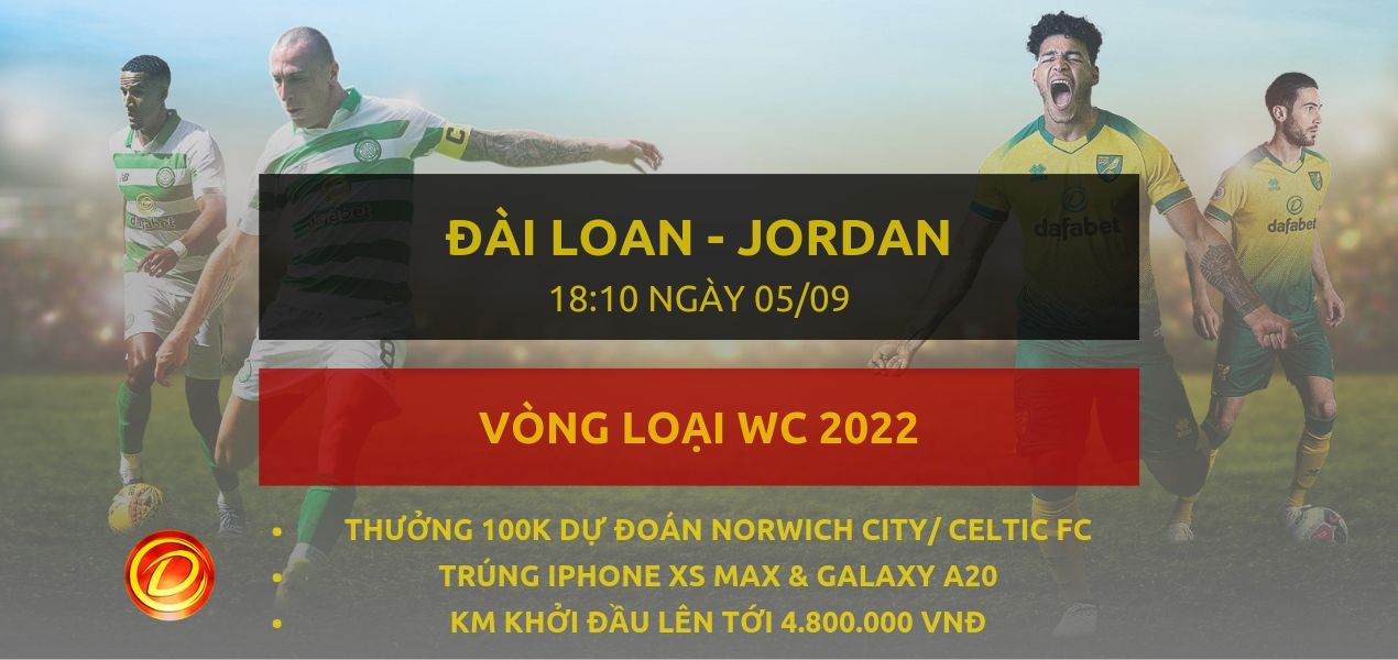 dat cuoc dafabet [Vòng loại WC 2022] Đài Loan vs Jordan