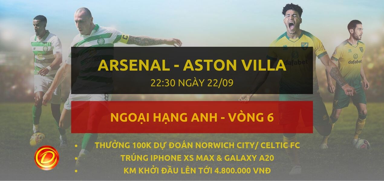 keo bong da [NHA] Arsenal vs Aston Villa