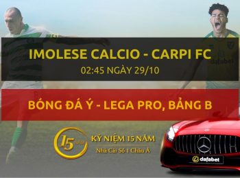 IMOLESE CALCIO – Carpi FC (02h45 ngày 29/10)