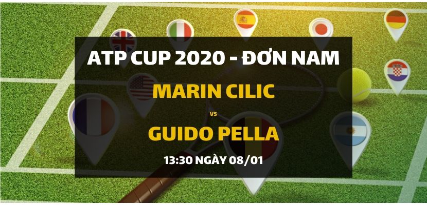 Marin Cilic - Guido Pella (13h30 ngày 08/01)